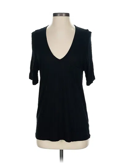 Pre-owned Wilfred Free Short Sleeve Top Black V Neck Tops