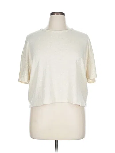 Pre-owned Wilfred Free Short Sleeve Top Ivory Crew Neck Tops In White