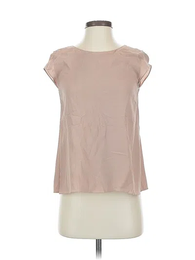 Pre-owned Wilfred Free Short Sleeve Top Tan Boatneck Tops In Brown