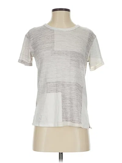 Pre-owned Wilfred Free Short Sleeve Top White Crew Neck Tops