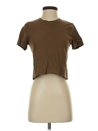 Pre-owned Wilfred Free Short Sleeve T-shirt In Brown
