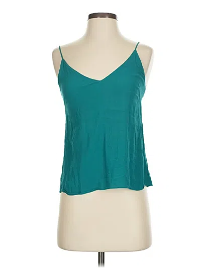 Pre-owned Wilfred Free Sleeveless Top Teal Halter Neckline Tops In Blue