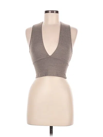 Pre-owned Wilfred Free Tank Top Gray Halter Neckline Tops