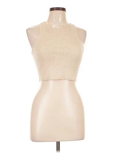 Pre-owned Wilfred Free Tank Top Tan Halter Neckline Tops