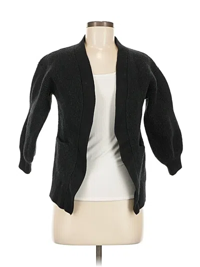 Pre-owned Wilfred Free Wool Cardigan Sweater In Black