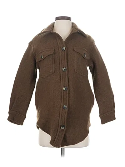 Pre-owned Wilfred Free Wool Coat In Brown