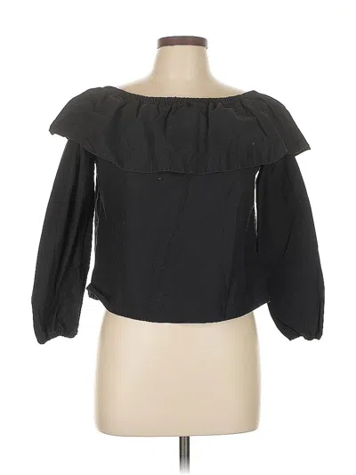 Pre-owned Wilfred Long Sleeve Blouse In Black