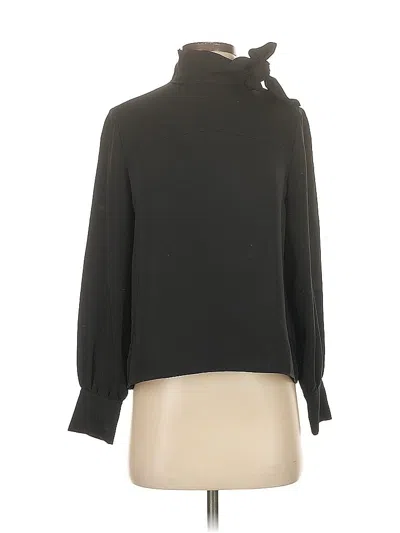 Pre-owned Wilfred Long Sleeve Blouse In Black
