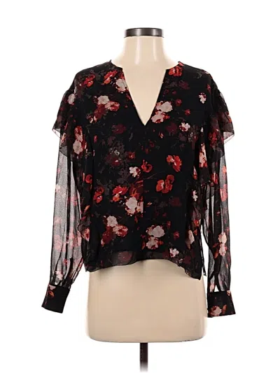 Pre-owned Wilfred Long Sleeve Blouse In Black