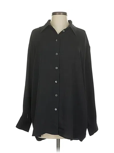 Pre-owned Wilfred Long Sleeve Blouse In Black