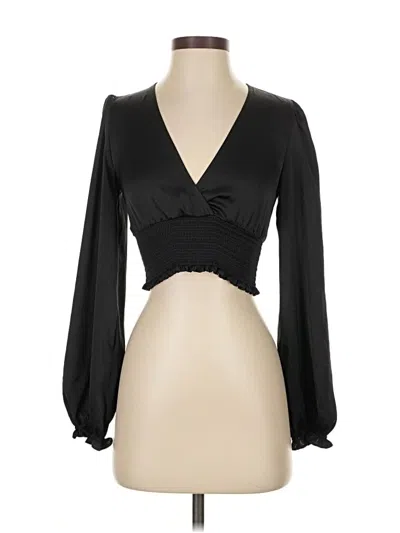 Pre-owned Wilfred Long Sleeve Blouse In Black