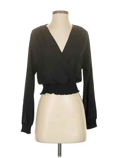 Pre-owned Wilfred Long Sleeve Blouse In Black