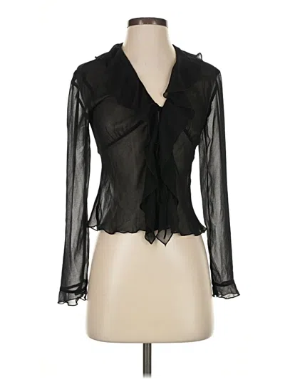Pre-owned Wilfred Long Sleeve Blouse In Black