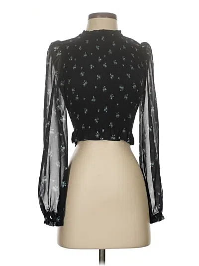 Pre-owned Wilfred Long Sleeve Blouse In Black