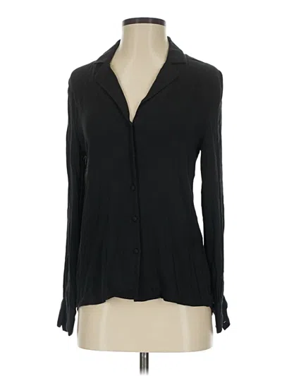 Pre-owned Wilfred Long Sleeve Blouse In Black