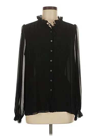 Pre-owned Wilfred Long Sleeve Blouse In Black