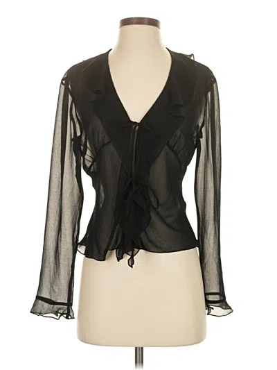Pre-owned Wilfred Long Sleeve Blouse In Black