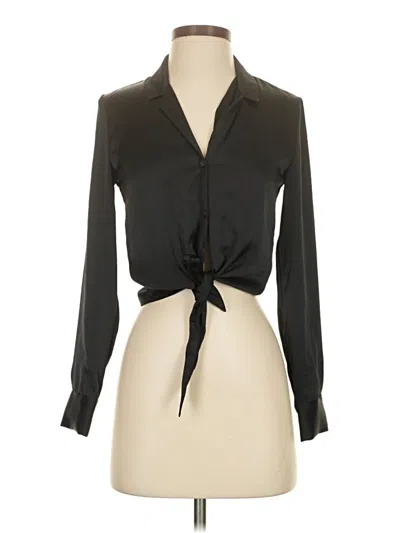 Pre-owned Wilfred Long Sleeve Blouse In Black