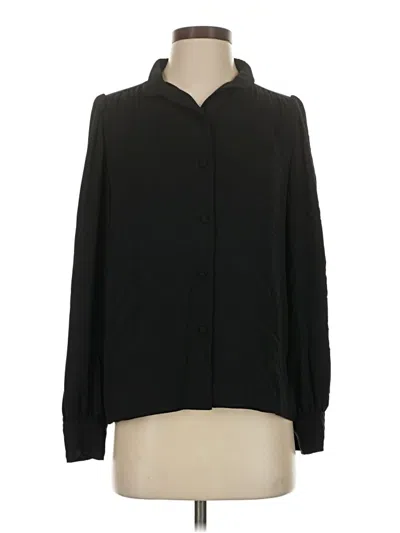 Pre-owned Wilfred Long Sleeve Blouse In Black