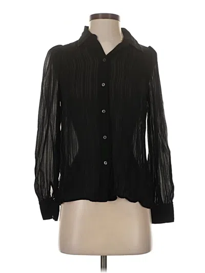 Pre-owned Wilfred Long Sleeve Blouse In Black