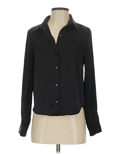 Pre-owned Wilfred Long Sleeve Blouse In Black