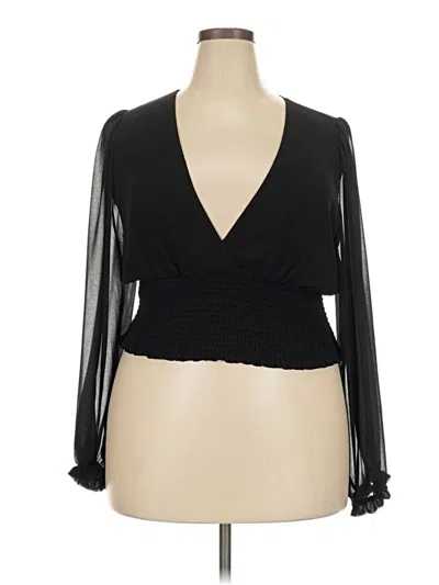 Pre-owned Wilfred Long Sleeve Blouse In Black