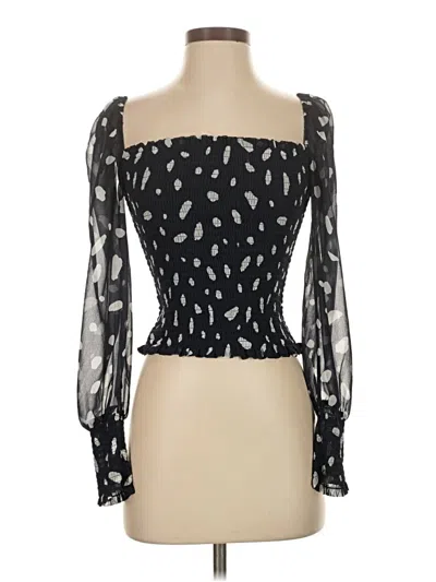 Pre-owned Wilfred Long Sleeve Blouse In Black