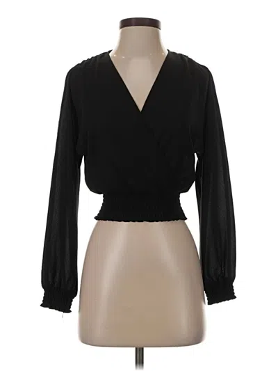 Pre-owned Wilfred Long Sleeve Blouse In Black