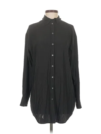 Pre-owned Wilfred Long Sleeve Blouse In Black