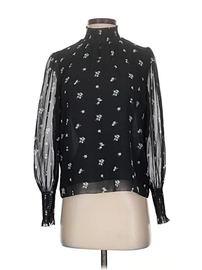 Pre-owned Wilfred Long Sleeve Blouse In Black