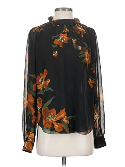 Pre-owned Wilfred Long Sleeve Blouse In Black