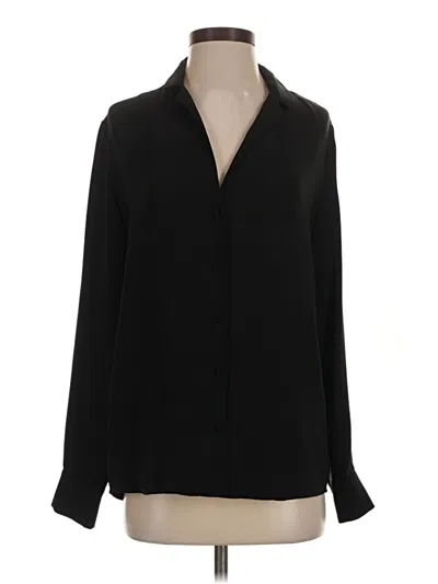 Pre-owned Wilfred Long Sleeve Blouse In Black