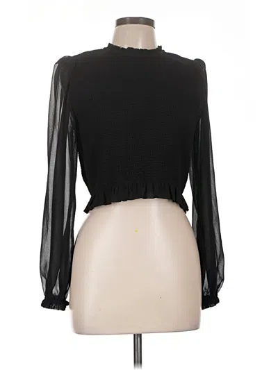 Pre-owned Wilfred Long Sleeve Blouse In Black