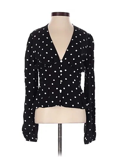 Pre-owned Wilfred Long Sleeve Blouse In Black