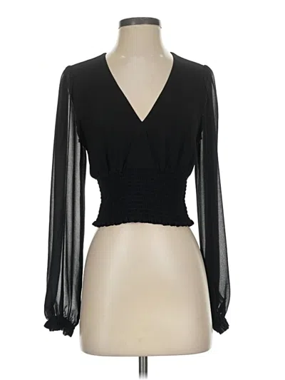 Pre-owned Wilfred Long Sleeve Blouse In Black