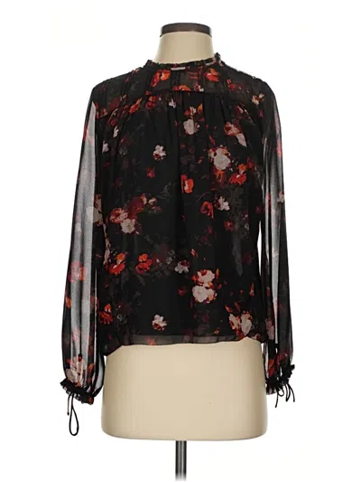 Pre-owned Wilfred Long Sleeve Blouse In Black