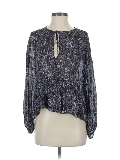 Pre-owned Wilfred Long Sleeve Blouse In Blue