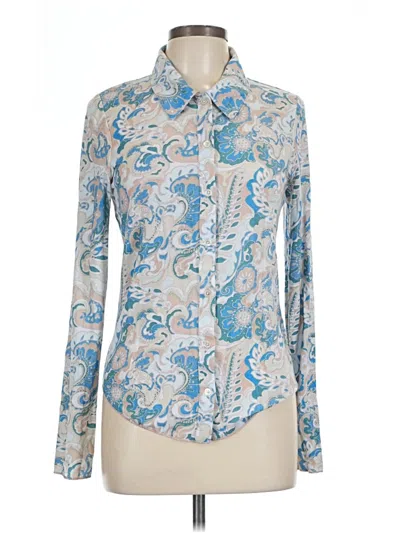 Pre-owned Wilfred Long Sleeve Blouse In Blue