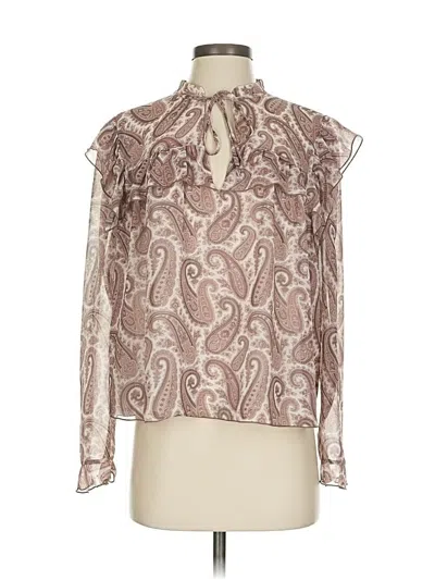 Pre-owned Wilfred Long Sleeve Blouse In Brown