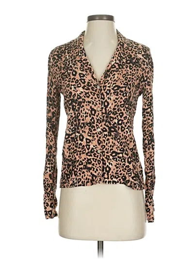 Pre-owned Wilfred Long Sleeve Blouse In Brown