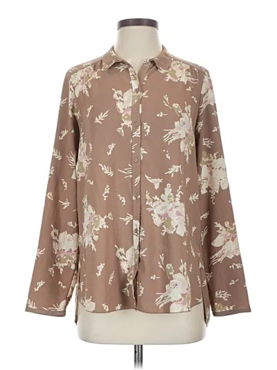 Pre-owned Wilfred Long Sleeve Blouse In Brown