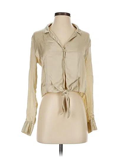 Pre-owned Wilfred Long Sleeve Blouse In Brown