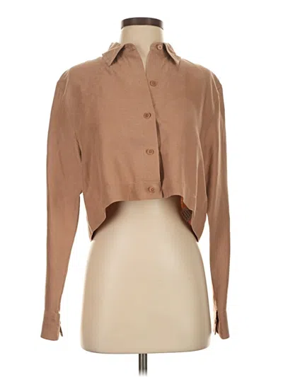 Pre-owned Wilfred Long Sleeve Blouse In Brown