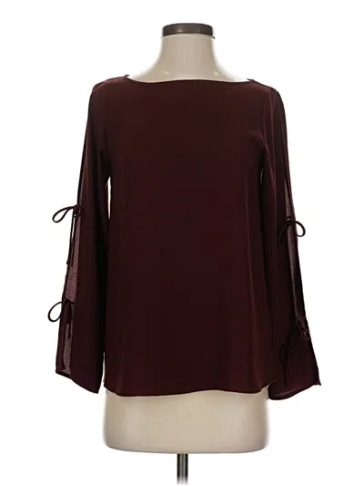Pre-owned Wilfred Long Sleeve Blouse In Burgundy