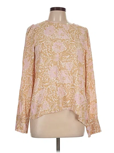 Pre-owned Wilfred Long Sleeve Blouse In Gold