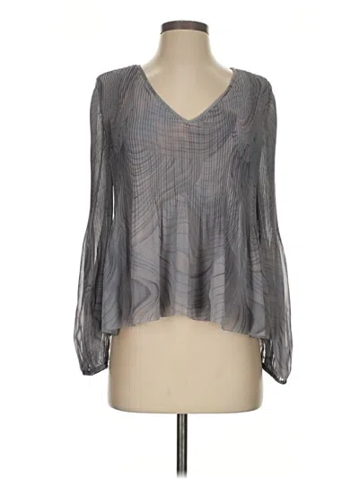 Pre-owned Wilfred Long Sleeve Blouse In Gray
