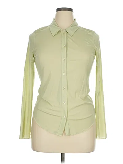 Pre-owned Wilfred Long Sleeve Blouse In Green