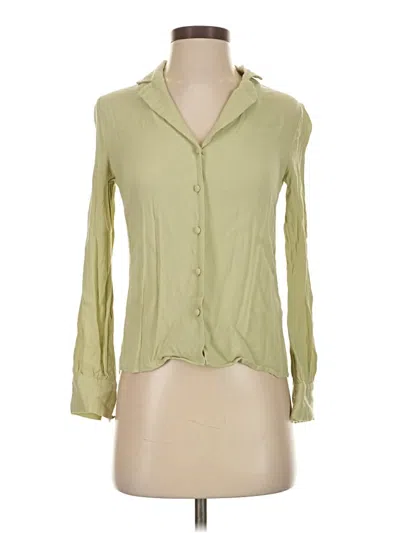 Pre-owned Wilfred Long Sleeve Blouse In Green