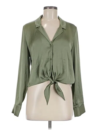 Pre-owned Wilfred Long Sleeve Blouse In Green