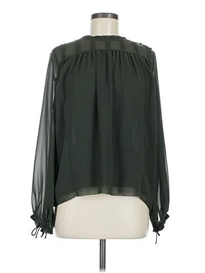 Pre-owned Wilfred Long Sleeve Blouse In Green